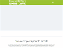 Tablet Screenshot of cliniquenotredame.com